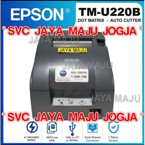 Jual EPSON TM U220 B AUTO CUTTER USB ETHERNET LAN PARALLEL