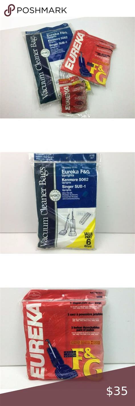 Eureka Vacuum Cleaner Bags and Belt s Lot For Uprights Style F & G 517 ...