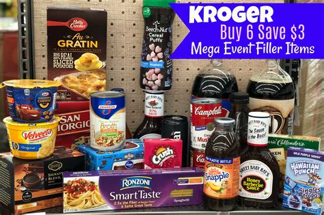 Kroger Mega Event Buy 6 Save 3 Filler Items Inclusion List Kroger Krazy