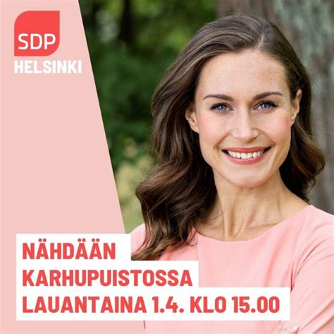 Sanna Marin Ja Demariehdokkaat Karhupuistossa Helsingin