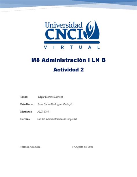 Administarción 2 cnci administración actividad 2 M8 Administración