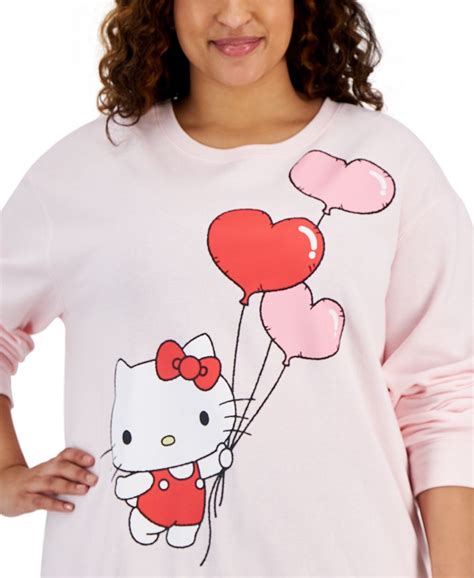 Love Tribe Trendy Plus Size Hello Kitty Graphic Print Sweatshirt Macys