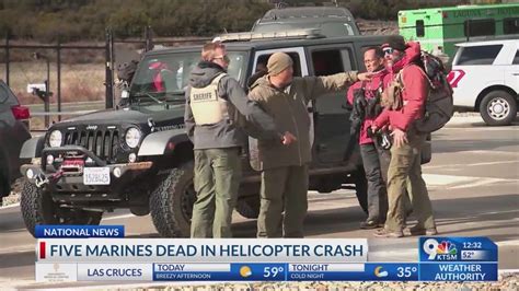 Crews Work To Recover Remains Of 5 Marines Killed When Helicopter