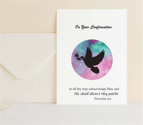 Printable Confirmation Card Confirmation T Digital Etsy