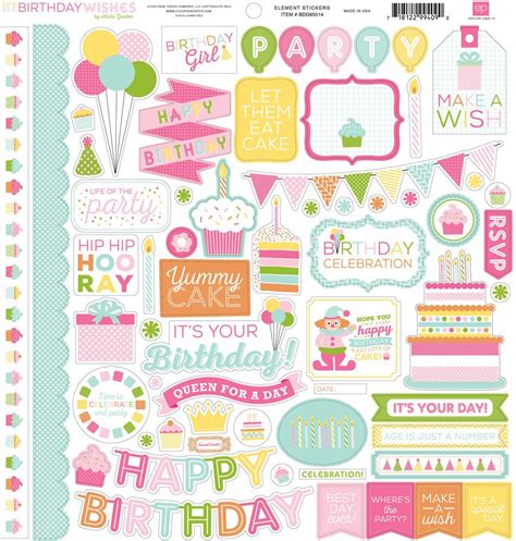 It S Time To Put Your Party Hat On For Birthday Girl Kit Features