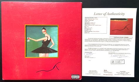 Kanye West Signed My Beautiful Dark Twisted Fantasy Vinyl Mbdtf Ye Jsa