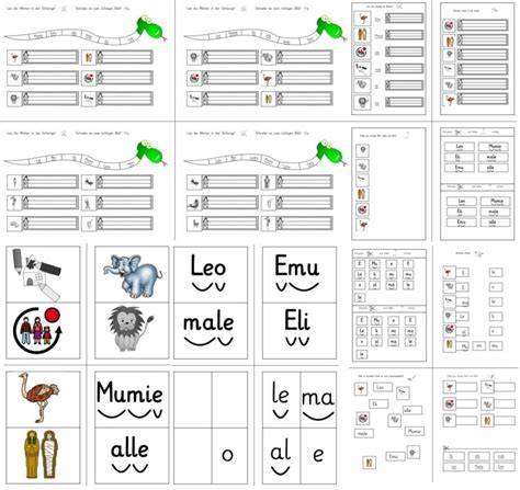 Wortfeld Lesen Buchstaben A O M L I U E Gpaed De