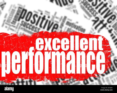 Word Cloud Excellent Performance Stock Photo Alamy