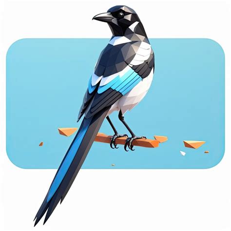 El Lindo Personaje De Dibujos Animados En D De Magpie Foto Premium