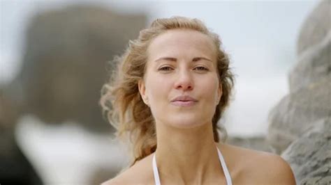 Sexy Girl Wearing A Bikini At The Beach Stock Video Pond