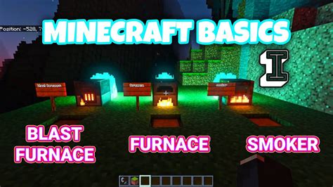 Differences Of Furnace Blast Furnace And Smoker Minecraft Basics