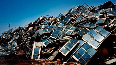 Premium Ai Image A Dumping Ground For Solar Panels Concept Of Green