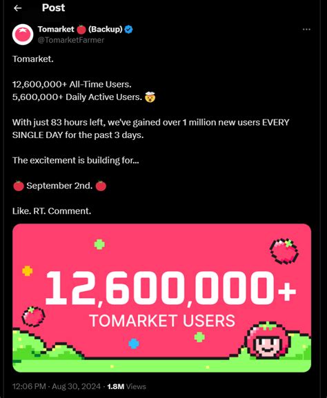 Tomarkets Tomato Coin Airdrop Launches Today Key Details About Token