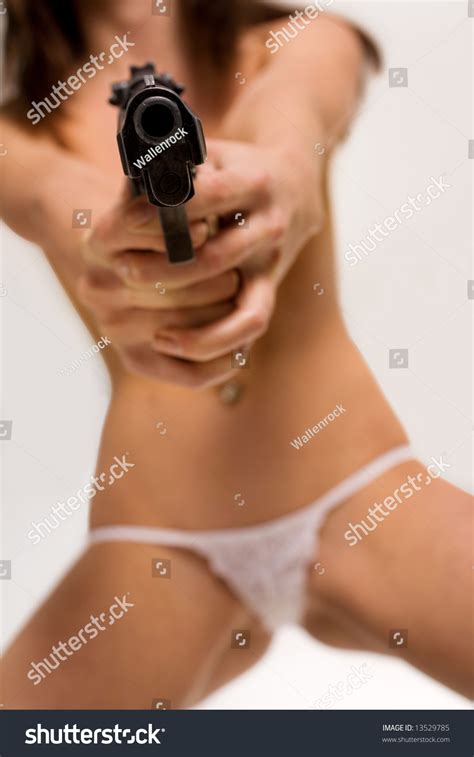 Sexy Naked Woman Gun Stock Photo Shutterstock
