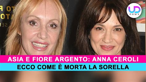 Anna Ceroli Come E Morta La Sorella Di Asia E Fiore Argento Ud News