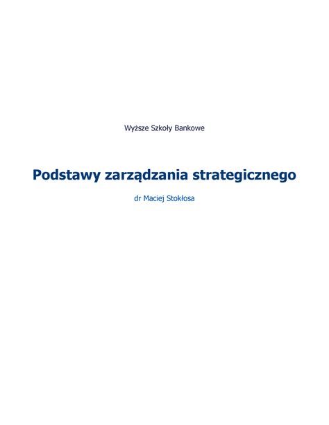 Materiały do czytania Notatki z wykładu Wy sze SzkoBy Bankowe