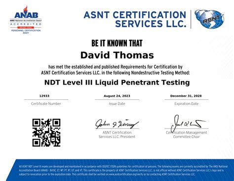 Ndt Level Services David Thomas Resources