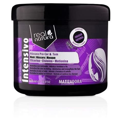 Real Natura Mascarilla Capilar Sin Sal Pro Color Y Tom Matizante 500 Ml