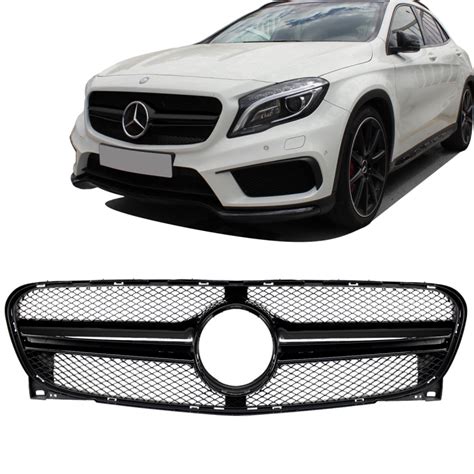 Sport Kidney Honeycomb Front Grille Black Gloss Fits On Mercedes Gla