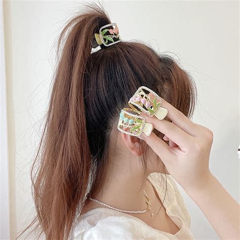 Jual Town Shell Lilly Simple Korean Hair Claw Clip Jepit Rambut