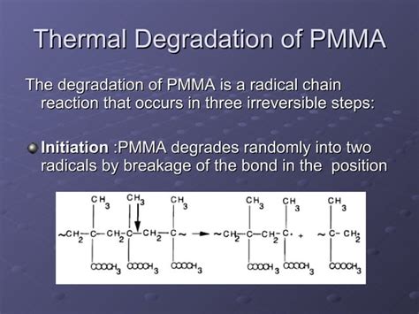 Thermal Degradation of PMMA