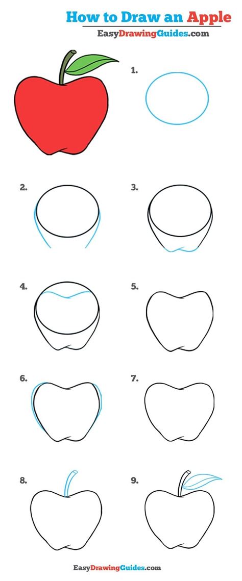 How To Draw An Apple Really Easy Drawing Tutorial