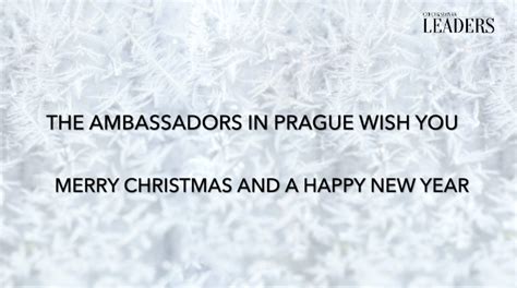 Happy New Year From The Prague Ambassadors Czech And Slovak Leaders