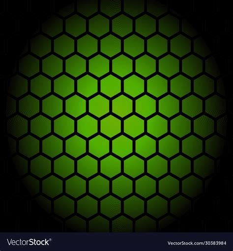 Green hexagon honeycomb pattern design Royalty Free Vector