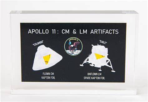 Apollo 11 Kapton Foil Display Attested As Flown RR Auction