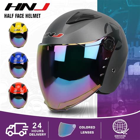 Hnj F A Half Face Helmet For Woman And Men Motorcycle Half Face