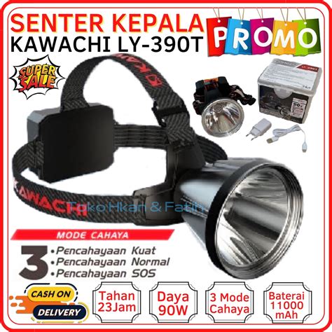 Jual Senter Kepala Jumbo 90w Kawachi LY 390 T Senter Kepala 90w 90