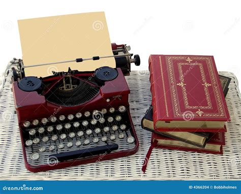 Manual Typewriter And Books Stock Images - Image: 4366204