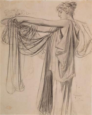 Untitled Early Study With Sketches Verso By Joseph Christian