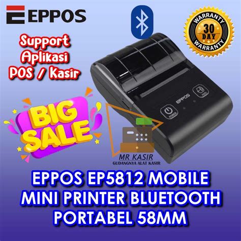 Jual EPPOS EP5812 MOBILE MINI PRINTER BLUETOOTH PORTABEL 58MM