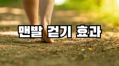 맨발 걷기 어떤 효과가 맨발 걷기 효능과 부작용 맨발 걷기 좋은 곳