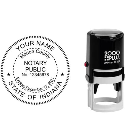 Indiana Round Notary Public Notary Stamp Simply Stamps