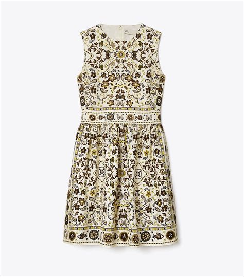 Printed Silk Dress Women S Designer Dresses Tory Burch