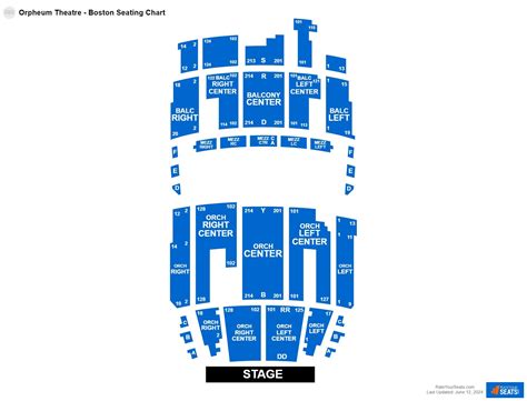 Orpheum Theatre - Boston Seating Chart - RateYourSeats.com