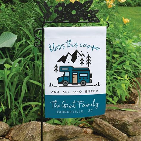 Personalized Garden Flags For Campers Etsy