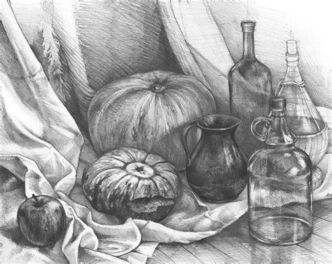 Still Life Perspective Study ORIGINAL DRAWING By Katarzyna Kmiecik