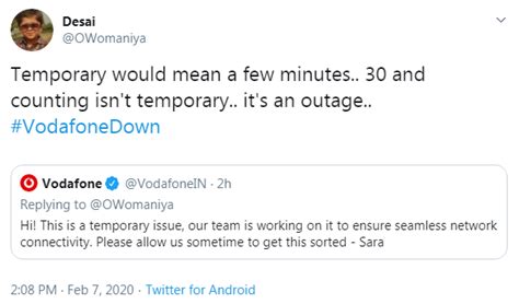 Vodafone down in Bangalore: Many users furious, carrier says issue