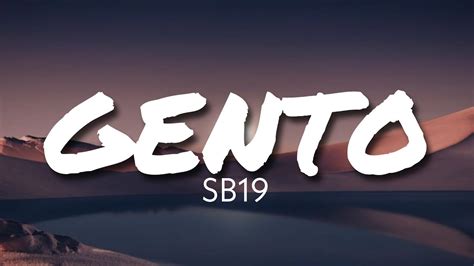 SB19 Gento Lyrics YouTube