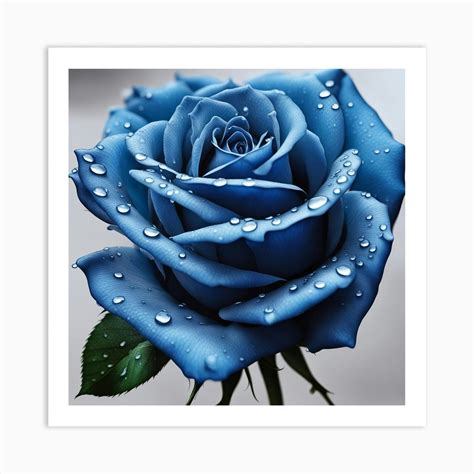 Blue Rose Art Print by Retxed - Fy