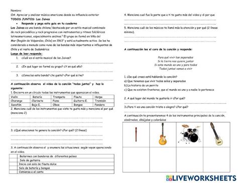 Guia MÚsica 5º BÁsico Online Exercise For Live Worksheets