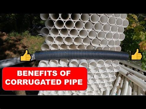 Benefits Of Corrugated Pipe For Drainage Work YouTube