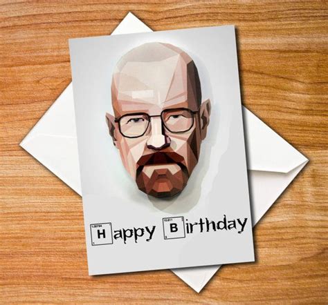 Greeting Card Breaking Bad Birthday Card Heisenberg Card Walter