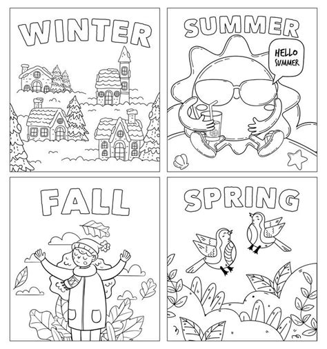 Seasons Preschool Coloring Pages Printables In Seasons Preschool