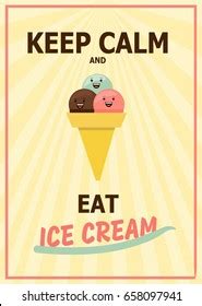 Keep Calm Eat Ice Cream Stock Vector Royalty Free 658097941