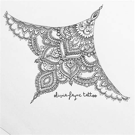 Lace Mandala Sternum Tattoo Printable Calendars At A Glance