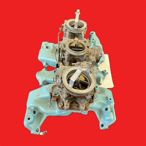 1958 Pontiac 389 3x2 Tri Power Intake Rochester Carburetors Tri Power Ebay